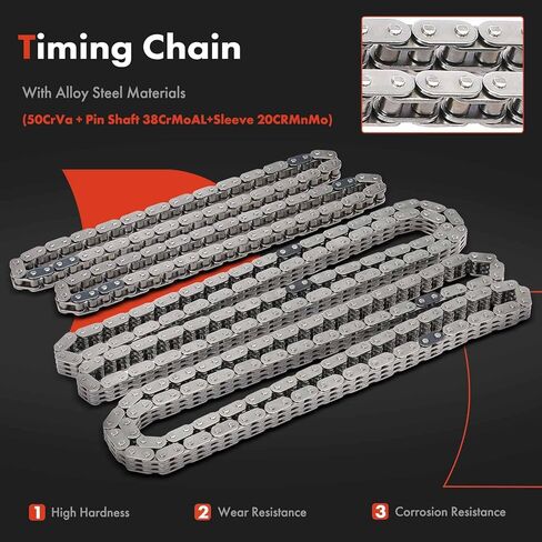 A-Premium 14PCS Engine Timing Chain Kit W/Tensioner & Guide Compatible with Ford - F-150 F150 2015-2017, Mustang 2015-2017 - V8 5.0L - Replace# FR3Z6K255A, FR3Z6K255B in Saudi Arabia