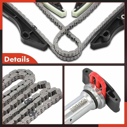 A-Premium 14PCS Engine Timing Chain Kit W/Tensioner & Guide Compatible with Ford - F-150 F150 2015-2017, Mustang 2015-2017 - V8 5.0L - Replace# FR3Z6K255A, FR3Z6K255B in Saudi Arabia