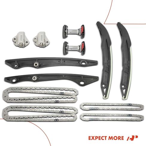 A-Premium 14PCS Engine Timing Chain Kit W/Tensioner & Guide Compatible with Ford - F-150 F150 2015-2017, Mustang 2015-2017 - V8 5.0L - Replace# FR3Z6K255A, FR3Z6K255B in Saudi Arabia