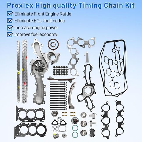 1GR-FE Head Gasket Set 4.0 with Timing Chain Kit & Water Pump Fit for Toyota 4Runner Tacoma Tundra FJ Cruiser 2003-2015 DOHC 1GRFE Replaces 1610009471 170-3940 in Kuwait