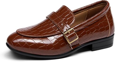 Haloumoning Boys Dress Shoes Kids Slip On Loafers Church Wedding Formal School Uniform Shoes in Kuwait