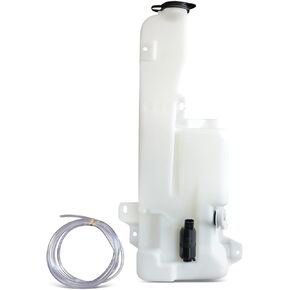 DNA Motoring OEM-WT-GM1288155 Factory Style Windshield Washer Fluid Reservoir w/Pump & Cap Compatible with 02-06 Avalanche 1500 2500/99-06 Silverado 1500 2500