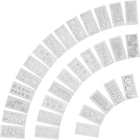 Cosmos 30 Pcs 3D Nail Art Mold DIY Nail Art Decorative Silicone Mould Carving Mold Nail Art Making Tools Resin Mold Kit for Nail Craft Jewelry Decoration, Silicone, Assorted Patterns, One Size