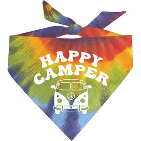 Happy Camper Summer Dog Bandana (Sunset Tie Dye, OS 799)