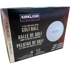Kirkland Signature Golf Balls 3-Piece Urethane Cover, 12 Golf Balls