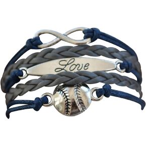 Infinity Collection Baseball Bracelet or Softball Bracelet - Baseball Jewelry for Females- Perfect Baseball Gift