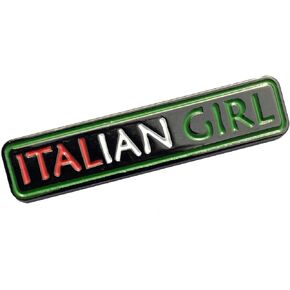 Italian Girl Italy Pride Enamel Pin Brooch for Jacket Tote Hand Bag