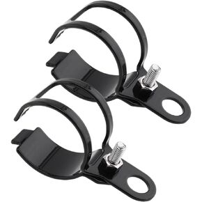 2PCS Motorcycle Fork Indicator Brackets, Metal Front Turn Signal Light Holder, Fork Relocation Clamp Support 30-43mm, Motorcycle Accessories for Blinker Lamp Mounting (Black)