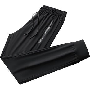 Men's Sweatpants Workout Pants Lightweight Quick Drying Elasticity with Zipper Pockets Track Jogging