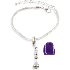 King Chess Bracelet - Elegant Stainless Steel Snake Chain, Chess Charm - Ideal for Chess Accessories Collection, Perfect Chess Birthday Party Decorations