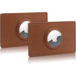2pcs AirTag Wallet leather Case for Apple AirTags,Credit card-sized wallet card compatible with AirTag,Compatible with men's wallets to prevent loss,Slim Anti-Lost Wallet Card Tracker(Black-Blue)