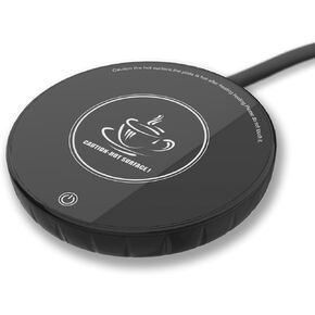 Coffee Mug Warmer with Auto Shut Off for Home Office Desk Use,Touch Control Tech Safety and Smart Temperature Settings for Coffee, Milk, Tea, Water (Black)