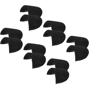 PATIKIL 6 Pairs Shoulder Pads, Costume Shoulder Pads Large Breathable Sponge Pads Thick Covered Set-in for Women Clothing Men Blazer Suit Coat Sewing, Black