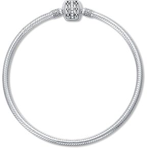 سوار على شكل ثعبان من الفضة الإسترلينية عيار 925 يناسب أي سوار ساحر هدية للنساء in Kuwait