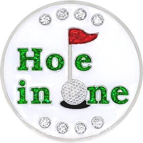 Hole in One Glitzy Ball Marker with Hat Clip