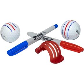 Golf Ball Line Marker Stencil Chrome Soft ERC Alignment Kit Tri-Line Liner