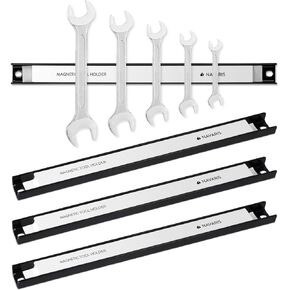 Navaris Magnetic Tool Strip Holder - 12 Inch Heavy Duty Magnet Bar - Extra Strong Organizer Holder for Garage Wall, Shop, Hand Tools, Screwdrivers
