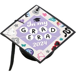 Big Dot of Happiness in My Grad Era - Graduation Cap Decorations Kit - Grad Cap Cover