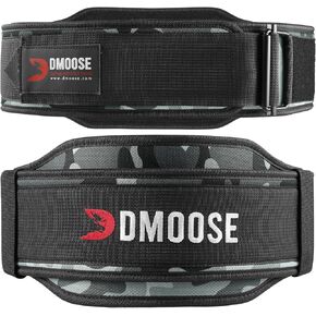 DMoose Weightlifting Belts for Men & Women - 2 in 1 Adjustable 4" 6" Width -weight belts for lifting men with Auto-Locking Buckle - Optimal Back Support belt gym