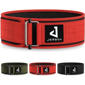 JERBOA Quick Self-Locking Weight Lifting Belts for Men and Women – Adjustable Nylon Gym Weight Lifting Belt for Squat, Deadlift, Powerlifting - Ideal for Back Support & Injury Prevention