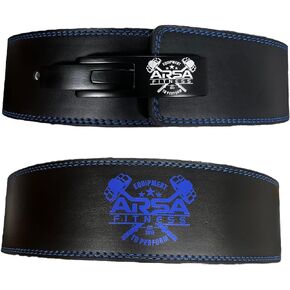 Weightlifting Adjustable Lever Belt for Men & Women Real Cow Hide Leather for Powerlifting Back Support Workout Deadlifts Squats 10MM Thickness 4" Width- NEPTUNE