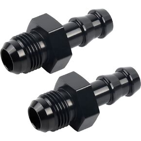EVIL ENERGY 6AN Male to 3/8" Barb Push on Fitting Adapter Aluminum 2PCS