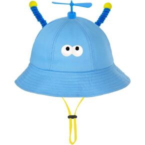 قبعة المروحة، قبعة طائرات الهليكوبتر، قبعات صياد طائرات الهليكوبتر، قبعة دلو المروحة اللطيفة القابلة للفصل، قبعة مهرج مضحكة، قبعات مجنونة باللون الأزرق in Kuwait