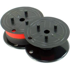 Compatible Sharp Electronic Calculator Ribbon Twin Spool Black and Red Ribbon - Fits All Twin Spool Models