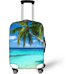 Luggage Cover Dust Proof Suitcase Cover Elastic Luggage Protector Spandex Fits 18-28 Inch for Travel Summer Beach Holiday