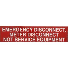 IDEAL INDUSTRIES 44-945 NEC Meter Disconnect Label, 2-1/8 in. x 9 in. Adhesive 5Pk