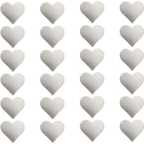 ImpressArt - Premium Metal Stamping Blanks for Metal Stamping and Jewelry Making (24 Pack) (3/4" Heart w/Hole, Aluminum)