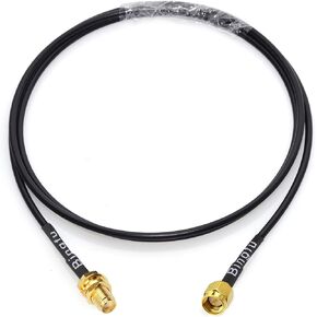 BINGFU SMA Male to SMA Female Bulkhead Mount RG174 Antenna Extension Cable 1m 3 feet Compatible with 4G LTE Router Gateway Cellular RTL SDR Dongle ADS-B Receiver