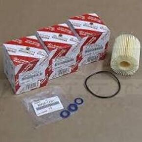 GENUINE TOYOTA OEM OIL FILTER + DRAIN PLUG WASHER 3PC 04152-YZZA3 / 90430-12031