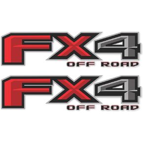 ملصقات ملصقات الطرق الوعرة FX4، متوافقة مع شاحنة Ford F150 F250 F350 Super Duty، استبدال بجانب السرير، لمسة نهائية معدنية (OEM)