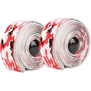 GUB Handlebar Tapes Wraps,1 Pair Wet PU Bike Bar Tape Road Bike Anti-Slip Bar Tapes Cycling Handle Wraps with 2 Pieces Handlebar End Plug 3 Colors