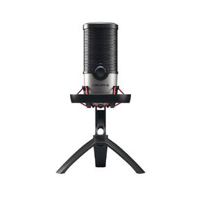 CHERRY UM 6.0 Advanced, USB Microphone for Streaming, Podcasts, Home Office, 2 Directional Patterns, Shock-Mount, Compatible with PC/Mac/PS4/PS5, Silver/Black