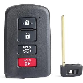 Car Key Fob Replacement Smart Remote Key for Toyota Highlander 2014 2015 2016 2017 2018 2019 4 Buttons (FCC ID:HYQ14FBA P/N: 281451-2110 1551A-14FBA 89904-0E121)