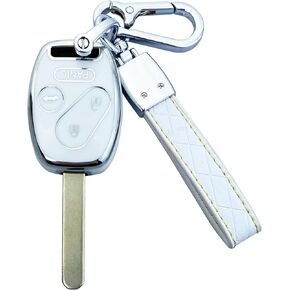 Key Fob Cover Case Compatible with Honda Accord Civic Cr-V Cr-Z Fit Odyssey Crosstour Accessories (Purple)