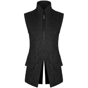 Prime Quality EMO Men's Long Waistcoat Vest Black Gothic Steampunk Victorian Aristocrat