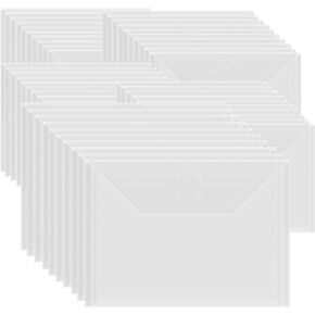 Briartw 150 Pack Clear 7x5" Storage Envelopes, Resealable Plastic Envelopes Pockets for Cutting Dies Stencil Crafts Organizer Holder,Storage Bag for Clear Stamp,Die Cuts,Scrapbook Paper,Photos