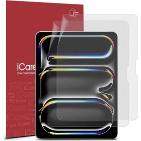 iCarez Screen Protector for Apple iPad Pro 13 inch 7th Generation 2024 & iPad Air 13 inch 6th Gen 2024, Anti-Glare Matte Reduce Fingerprint Bubble Free Face ID & Apple Pencil Pro Campatible 2-Pack