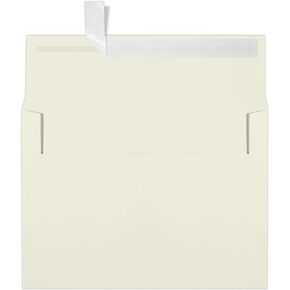LUXPaper A7 1/2 Invitation Envelopes | Peel & Press | 5 1/2" x 7 1/2" | Natural | 60lb. Text | 50 Qty