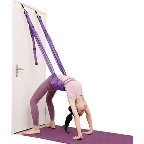 Upgraded Yoga Fitness Stretching Strap with Cushion, Adjustable Height Leg Stretcher Strap Waist Back Bend Assist Trainer, Improve Flexibility, for Dance Ballet Pilates Gymnastics Split Rehab in Kuwait