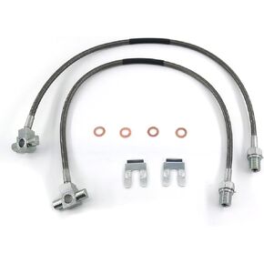 Front Stainless Brake Lines Compatible With 1971-1987 Chevy GMC C/K 10 15 20 K5 Blazer 4-6" Lift