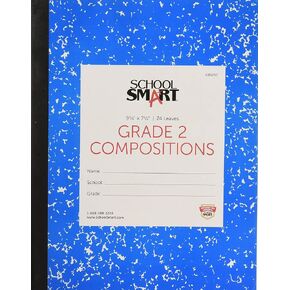 School Smart Skip-A-Line Ruled Composition Book, Grade 2, Blue, 48 Pages
