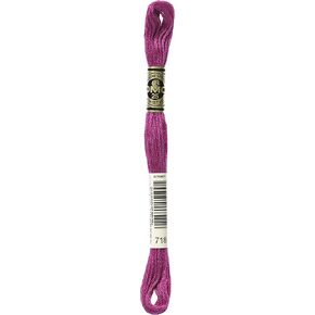 DMC 117-718 Six Strand Embroidery Cotton Floss, Plum, 8.7-Yard