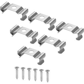 MECCANIXITY T5 Clips Bracket Hanger Fluorescent Tube Light Fixture Holder Clamps with Screws for LED Bulbs Ceiling Lamp, Pack of 20