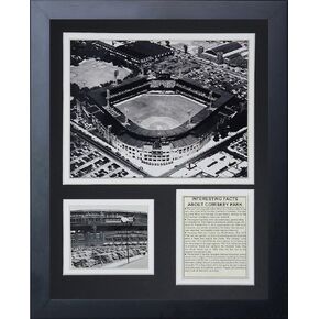 Legends Never Die "Comiskey Park Black and White Framed Photo Collage, 11 x 14-Inch