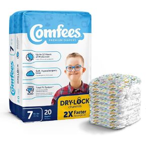 حفاضات أطفال مقاس 7، أكثر من 41 رطلاً. CMF-7، 20 قيراط