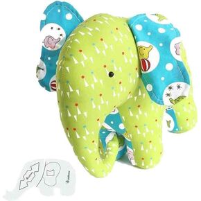 Lovely Elephant Decor Template with Instructions, Sewing Patterns for Beginners Templates, DIY Cute Elephant Toy Make, Good Memories and Gifts for Children (12 inch)